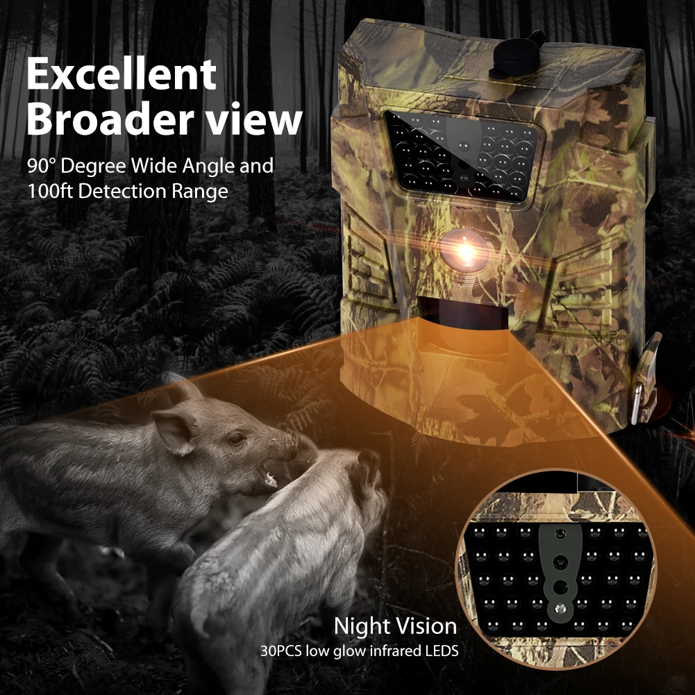 Wildlife Trail Camera 12MP 1080P Infrared Night Vision Hunting Cameras Outdoor Wild Surveillance Tracking HT001B