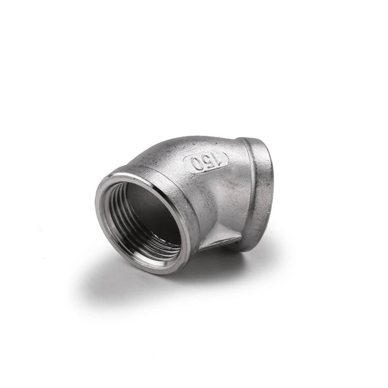 1/8'' - 2'' NPT Female Thread 304 Stainless Steel Equal 45 Degree Elbow DN6 - DN50 Water Pipe Fitting SS304 Joint Connector