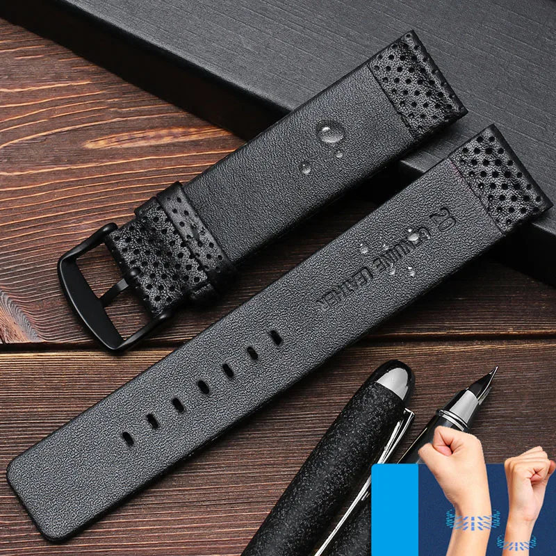 For Citizen BM8475/AW0015-08E/AW0010 watches band 20mm 22mm fit any watchbands Stoma Leather watchband black brown strap