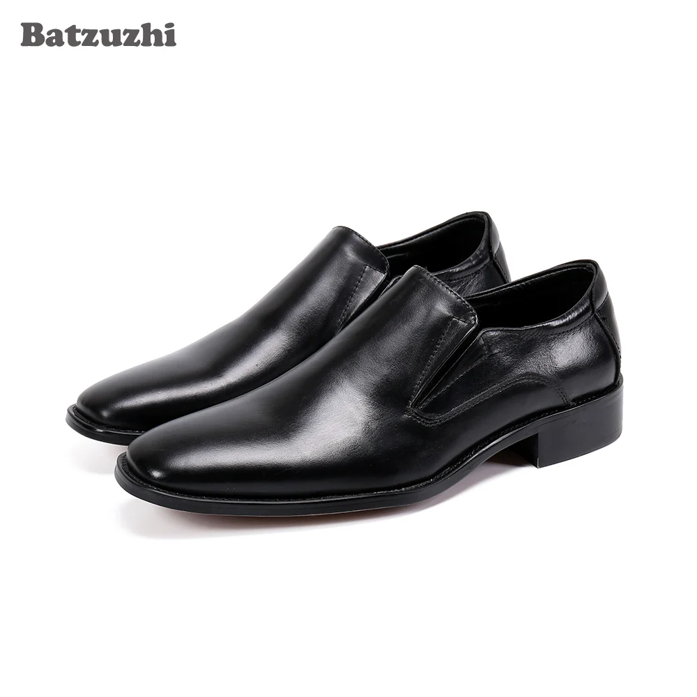 

Batzuzhi Formal Leather Shoes Men Black Genuine Leather Dress Shoes for Men Business Slip-on zapatos de hombre, Big Sizes 38-46