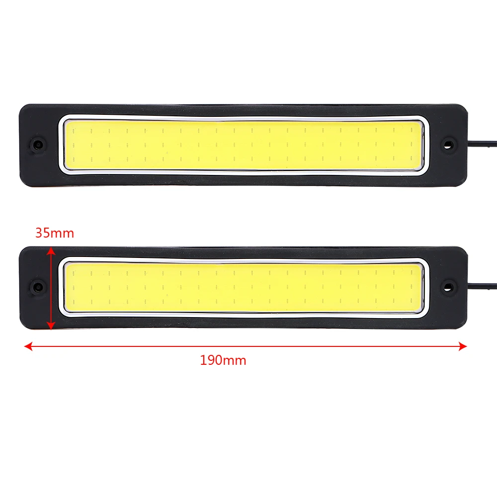 Flexible 2pcs LED Car DRL Day Time Lights Bendable Daytime Running light COB Waterproof Fog Lamp Reversing Lamp