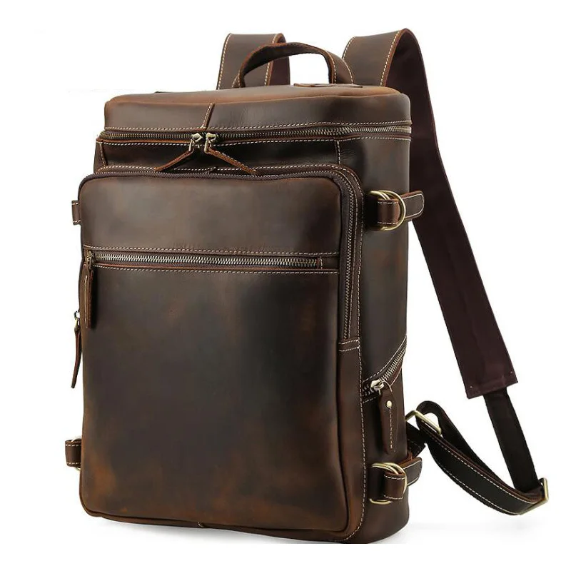 Large Leather Backpack Men Luxury Designer Laptop Bagpack for Man Backpack for School Bag Travel Backpack Bag Men\'s Daypack