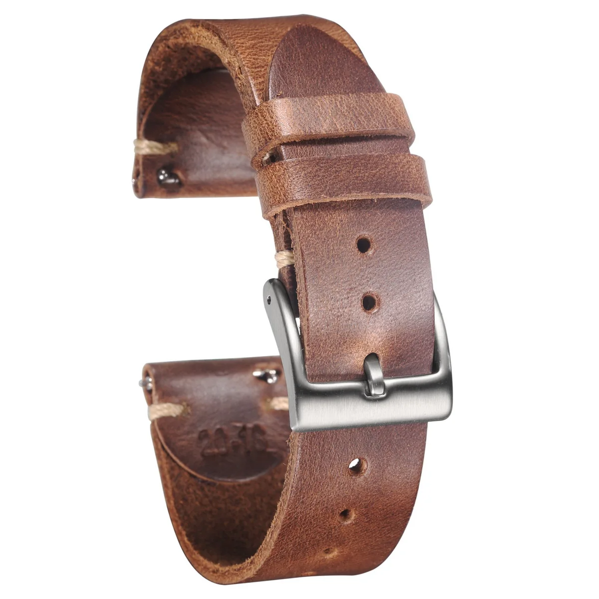 Imagem -02 - Horween Couro Genuíno Assista Bandas Liberação Rápida Vintage Horsehide Pulseira para Homem 22 Mm18 Mm20 Mm19 Mm21 mm 100