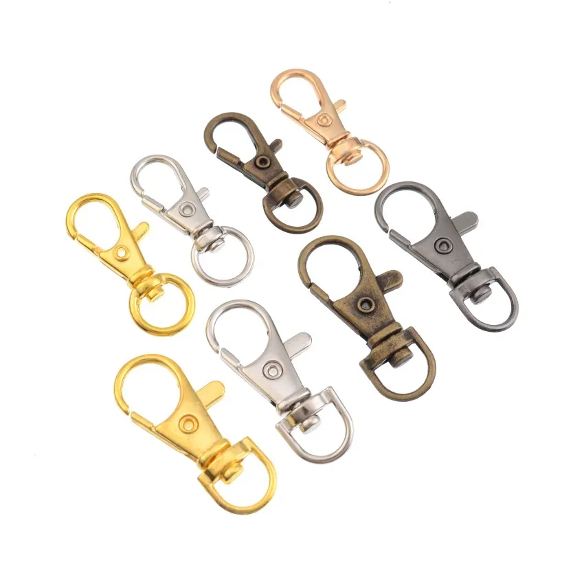 Free Shipping 5Pcs Unwelded Leather Bags Metal Crafts Lobster Clasp Connect Buckle 32x13mm, 37x17mm
