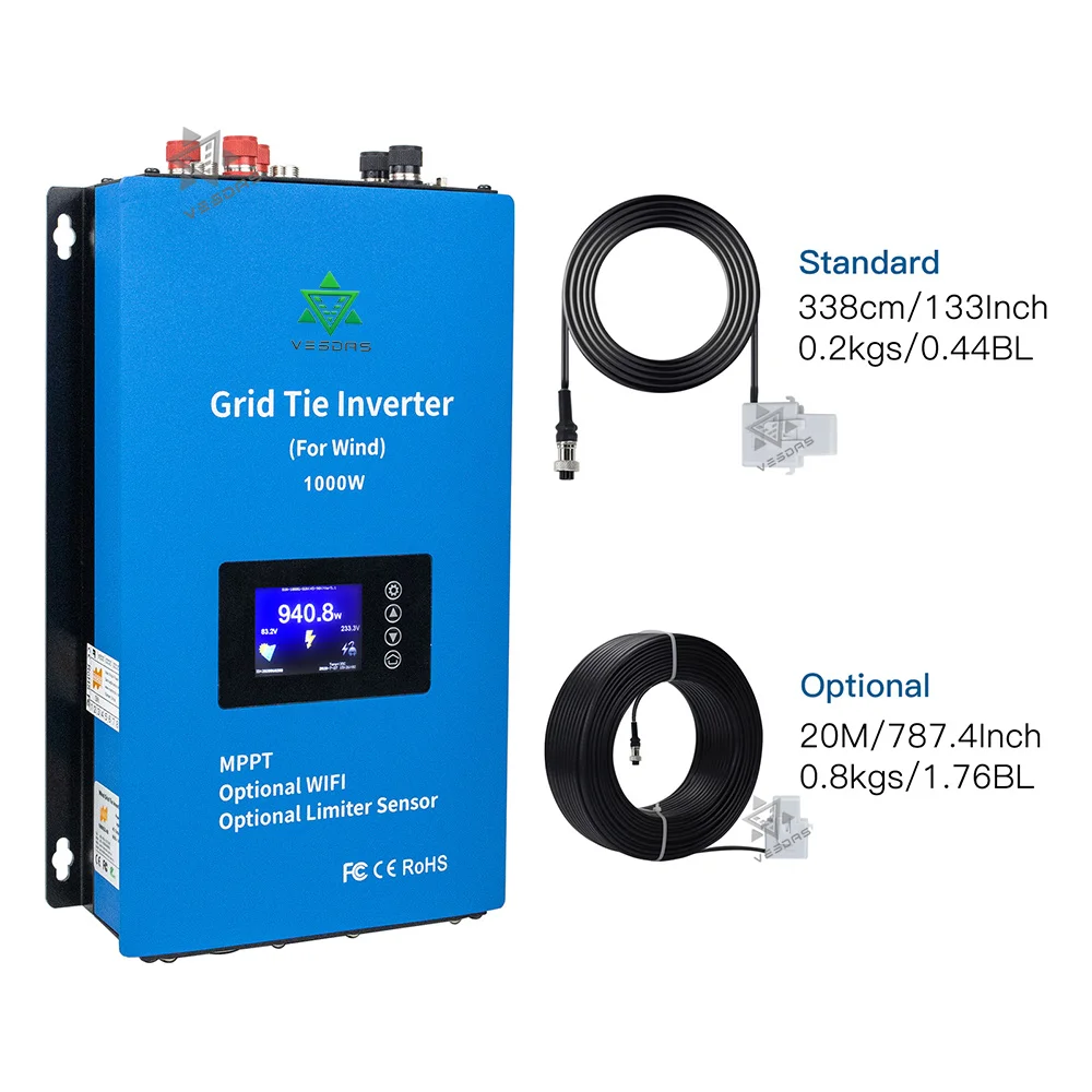 20M Length Limiter Sensor Cable For SUN-1000G SUN-2000G 1000W 2000W G2 Solar Wind Power On Grid Tie Inverter