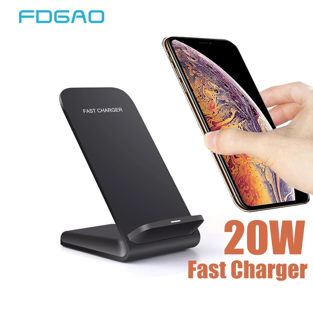 FDGAO 20W Wireless Charger For iPhone 14 13 12 11 XS XR 8 Plus for Samsung S21 S20 Galaxy Note 20 Fast QC 3.0 Phone Charger