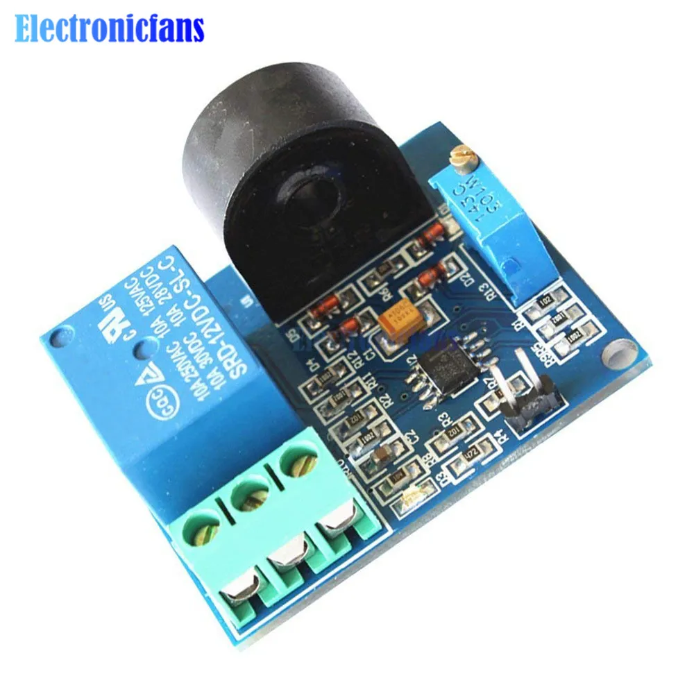 DC 5V 12V 24V Relays AC Current Detection Sensor Module 5A Overcurrent Protection Switch Sensor Board