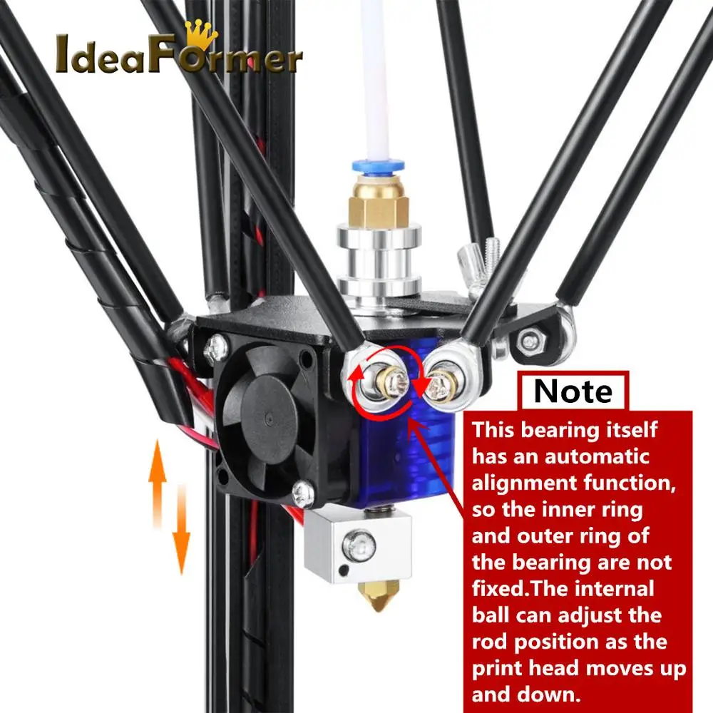 Roulement à joint d'extrémité pour imprimante 3D Delta Kossel, SA4PK, SA3PK, SI3PK mâle, SI4PK femelle, roulement à poisson M3, figuré à filetage droit, le plus récent, 2 pièces, 5 pièces