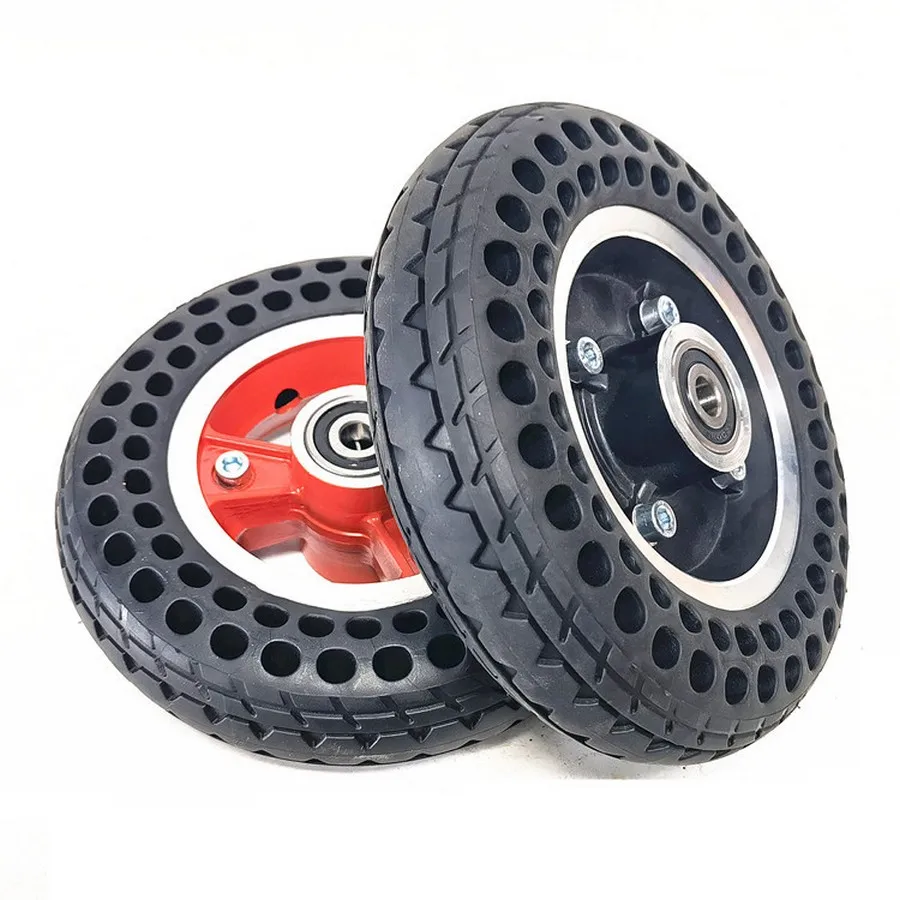Rueda hueca de 7 pulgadas para patinete eléctrico, rueda de aleación de aluminio, cubo, e-scooter, silla, camión, carro neumático