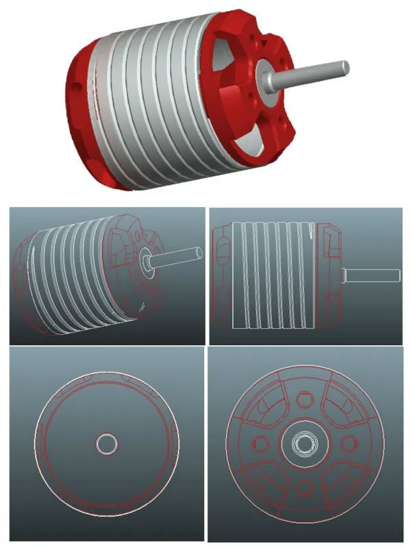 GARTT 3700KV 330W bezszczotkowy silnik do 450 wyrównaj Trex helikopter RC