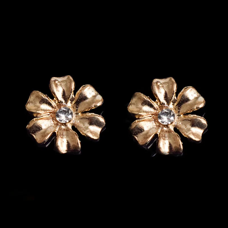 

Engood 100Pcs 13mm Rhiestones Flower Button Sewing Trim & Embellishment Craft Buckle DIY Clothes Collar Hair Jewelry Accessories