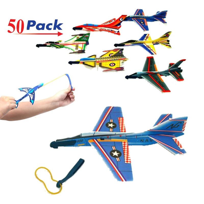 

Fre ship 50x DIY epp foam hand shot throw flying gliders planes children kids party toys games favors bag pinata stock fillers