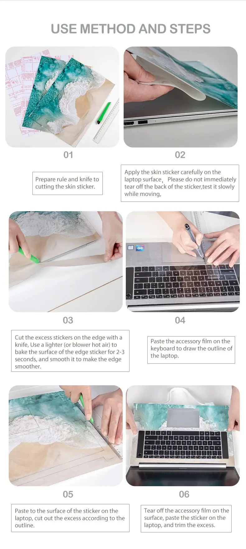 Pegatina Master DIY de mármol colorido para ordenador portátil, cubierta de piel adhesiva para 10, 12, 13, 14, 15,4, 15,6, 16, 17, 19 ", calcomanía de cuaderno para Macbook,Asus,Acer,Hp,Lenovo,Huawei,Dell msi, Apple,Toshiba,Compaq