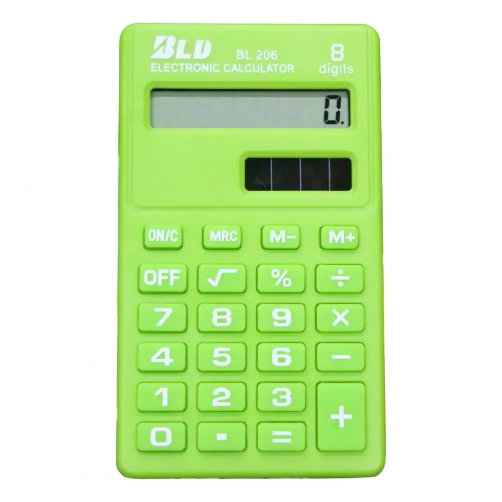 Mini calculadora portátil de bolsillo para estudiantes, dispositivo electrónico con pantalla de 8 dígitos, Color caramelo