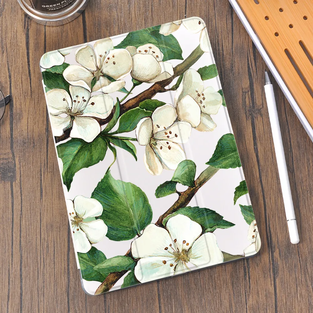 Blume muster iPad Fall 10,2. 2020 Air 4 Pro 12,9 Bleistift Halter 7th Mini 5 Air 2 Abdeckung Für iPad Pro 11 Funda 10,5 Air 3