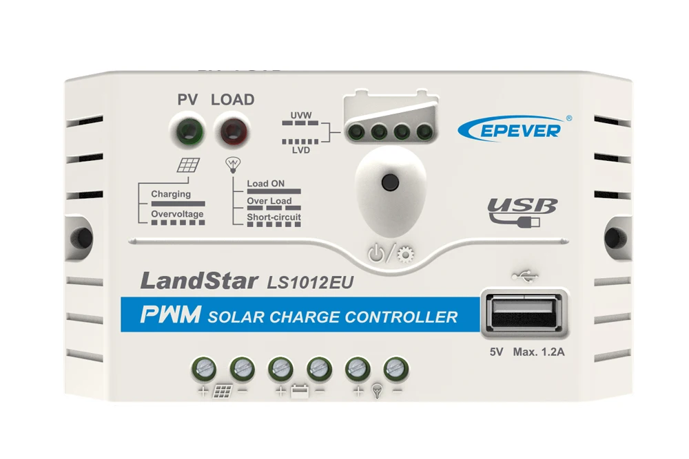 5A 10A 20A 30A LS0512EU LS1012EU LS1024EU LS2024EU LS3024EU EPEVER PWM LandStar Solar Charge Controller Regulators With 5V USB