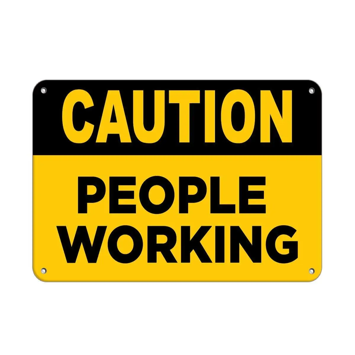 

Jesiceny Great Aluminum Caution People Working Style 2 Men Working Above Signs Outdoor & Indoor Sign Wall Decoration 12x8 I