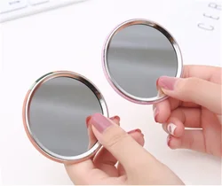 Makeup Mirror Portable Hand Mirror Mini Round Pocket Mirror Makeup Vanity Mirror Compact Mirror Cosmetic Tool Travel Accessories
