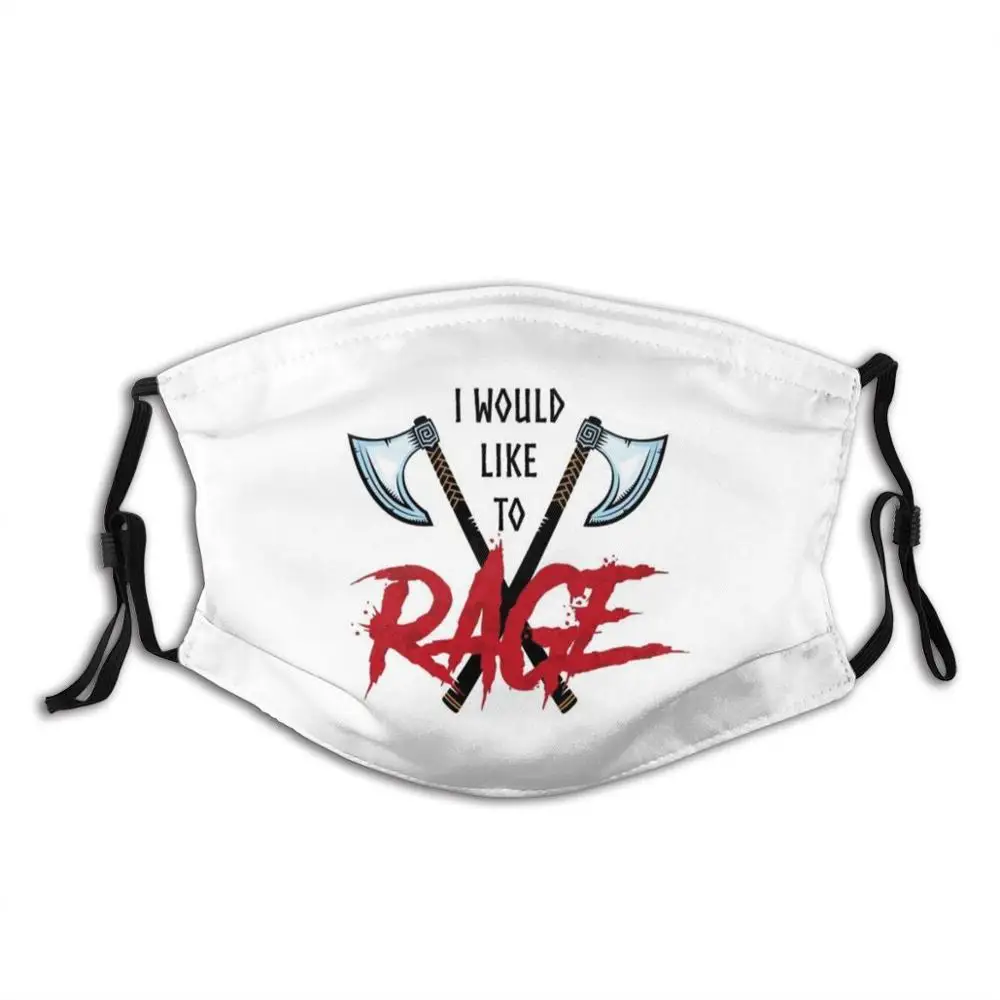 

I Would Like To Rage! Funny Print Reusable Pm2.5 Filter Face Mask Dnd Dnd5E Rpg Roleplaying Pathfinder Tabletop Wizard Cartoon