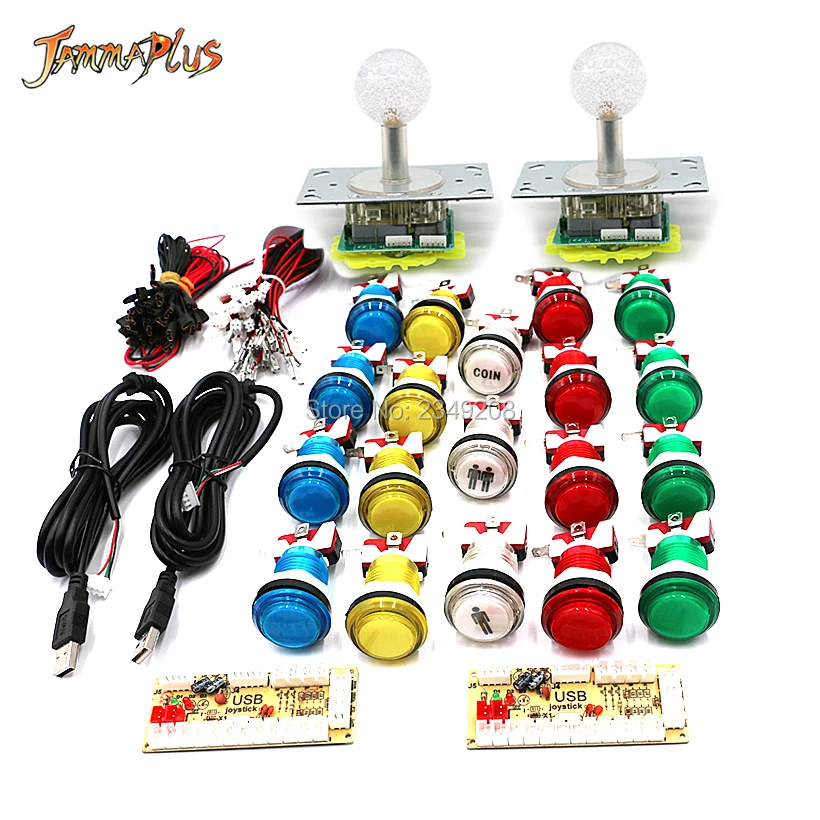 

Arcade Mame Joystick Zero Delay Arcade DIY Kit USB Encoder To PC Arcade LED Light Joystick+ Illuminated Push Button LED Cable