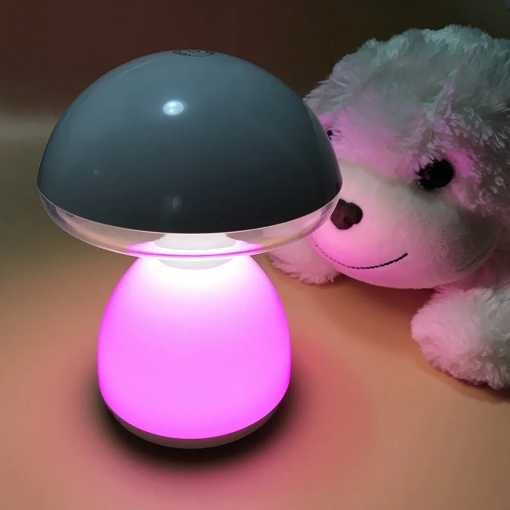 

Bedside Lamp Mushroom Night Light Rechargeable Colorful Night LED Cute Mood Lights for Kids Baby Nursery Bedroom Drop shipping