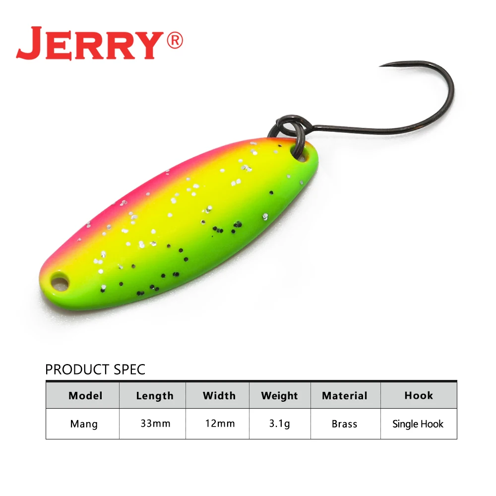 Jerry Mang Trout Area Fishing Lure Lrf Artificial Single Hook Wobbler Spinning Baits 3.1g Spoon For Trout Bass Pesca Tackle