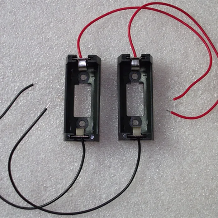 90pcs/lot MasterFire CR123A 16340 LIR123A 3V Batteries Holder Storage Box Case Plastic Battery Cover with 150MM Cable Wires