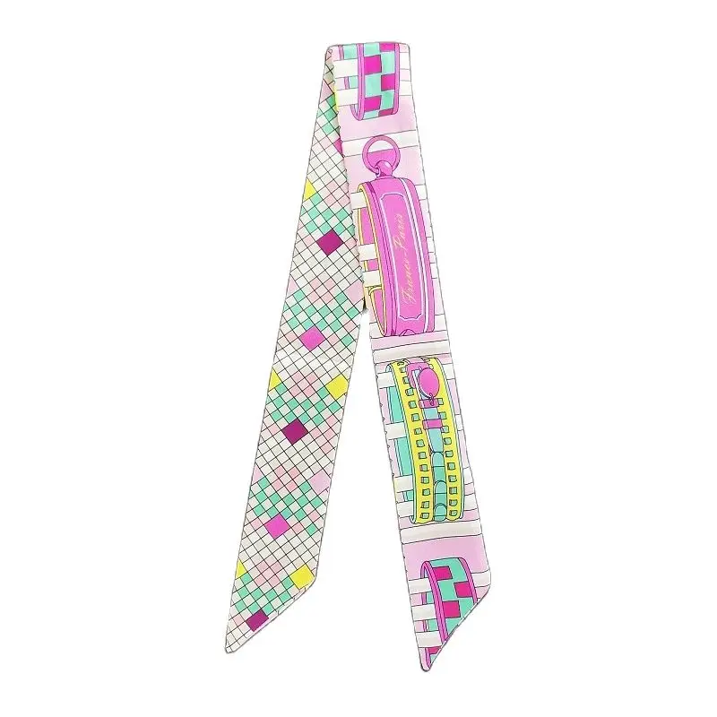 

Маленький шелковый шарф, женский роскошный головной платок, топ, женский шарф, брендовая повязка на голову, обернутая сумочкой, ленточные классические женские банданы