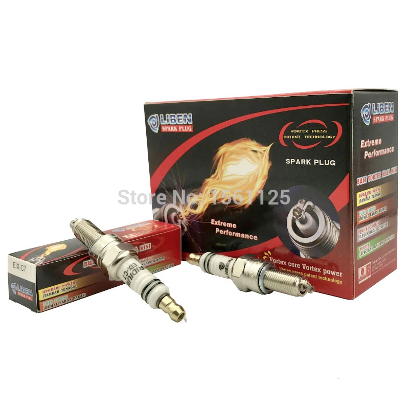 4pcs VORTEX IRIDIUM patent motorcycle spark plug EIX-C7 for CR7EK CR7E C7E CR7EIX CR7EGP IU22 U22ESRN SIMR7B9DS G59C B7RIU