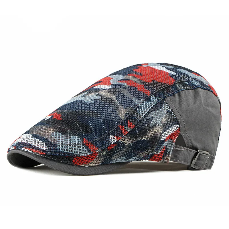 2020 Spring Summer Newsboy Caps Men Camouflage Cotton Flat Peaked Cap Women Painter Beret Hats 23