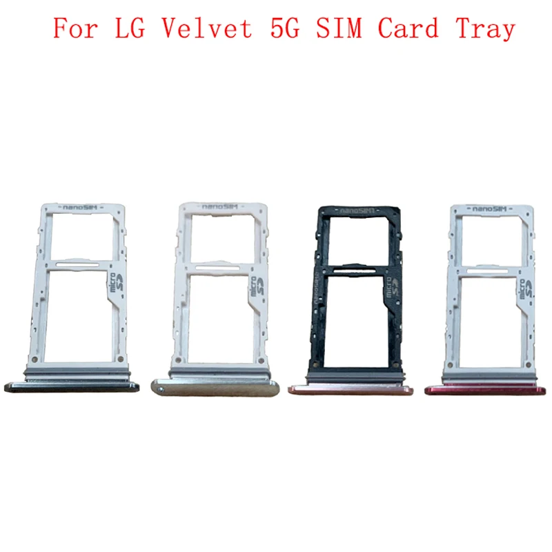 Memory MicroSD Card SIM Card Tray Parts SIM Card Slot Holder For LG Velvet 5G G900 Q92 Replacement Parts