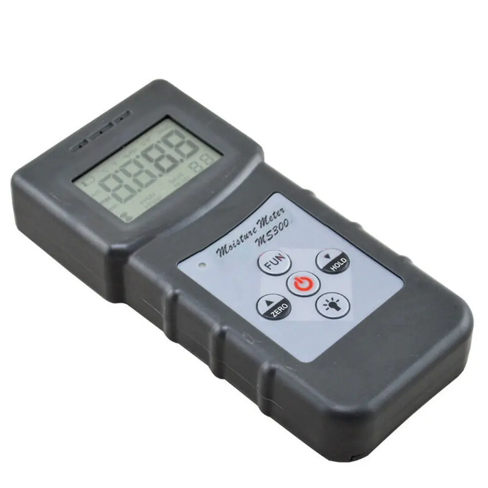 Medidor de umidade indutiva portátil, medidor de umidade sem pinos com tela lcd, faixa de medição de 0 a 70 por cento