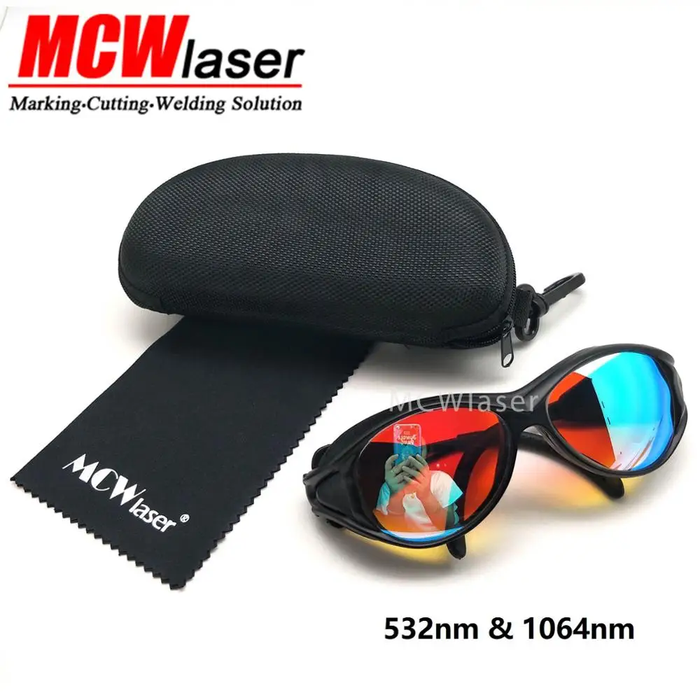 3pcs 532nm & 1064nm Dual-wavelength Laser Protection Safety Glasses Goggles YAG Beauty Laser black