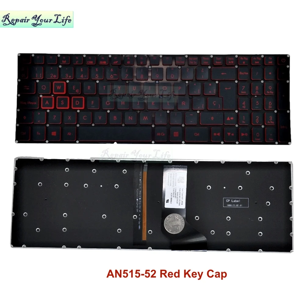 AN515-52 Laptop keyboard LA Spanish Backlit Keyboard for Acer Nitro 5 AN515-51 53 AN515-31 AN515-41 42 LG5P-A52BRL A50BRL A53BRL