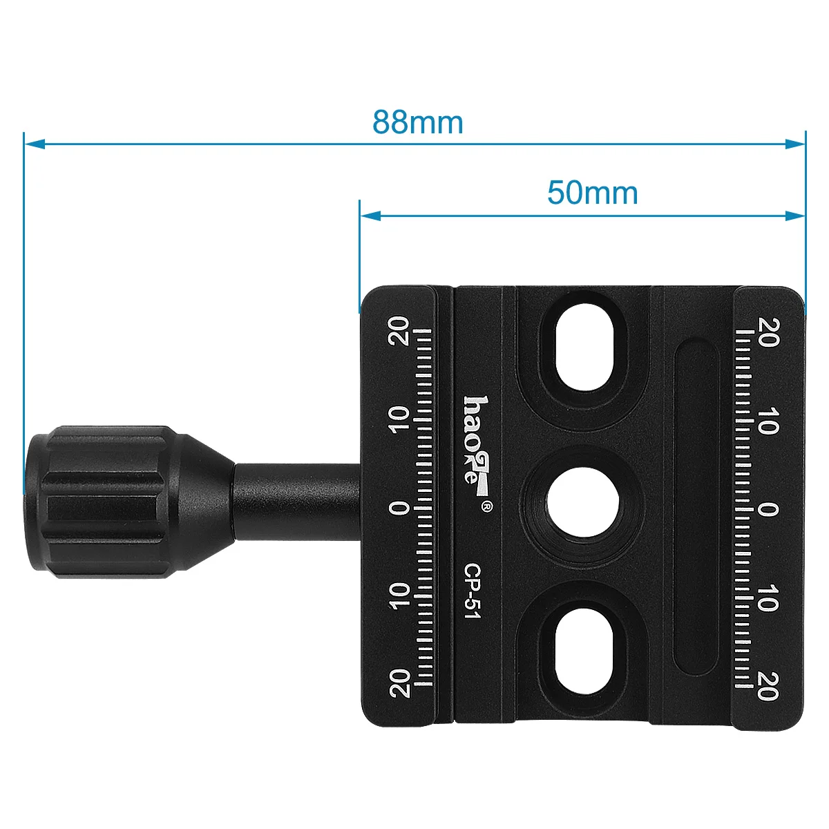 Haoge Boss Adapter Konverter + CP-51 Klemme passend für Arca für Bogen Manfrotto Kopf RC2 System – Detail 13