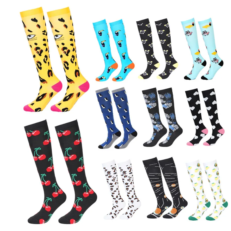 New Compression Stockings Summer Men Women Cycling Socks Edema Diabetes Varicose Veins Running Marathon Sports Compression Socks