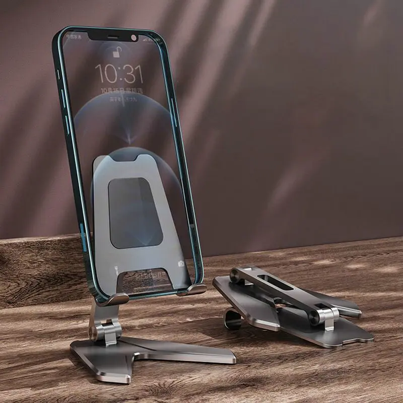 Supporti per telefoni cellulari con angoli regolabili per smartphone con supporto in alluminio portatile universale da tavolo più venduto