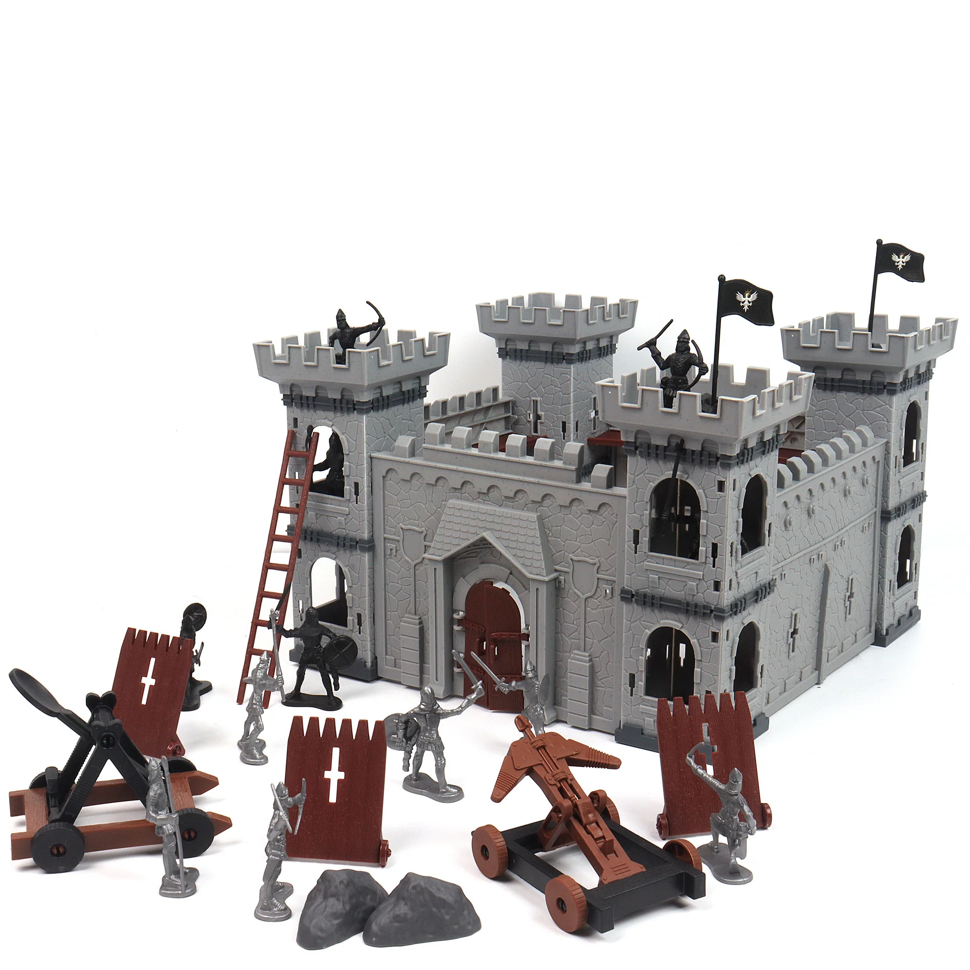 

Medieval Soldiers Knights Game DIY Castle Set Model Building Assembly Compatibility Siege Battlefiel Weapon siege vehicle Toy