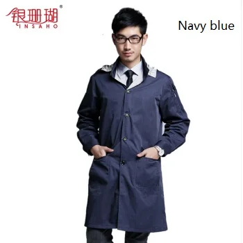 Genuine INSAHO Double layer metal fiber overalls of eletromagnetic radiatioin protective,SHD004 navy blue work coat for men.