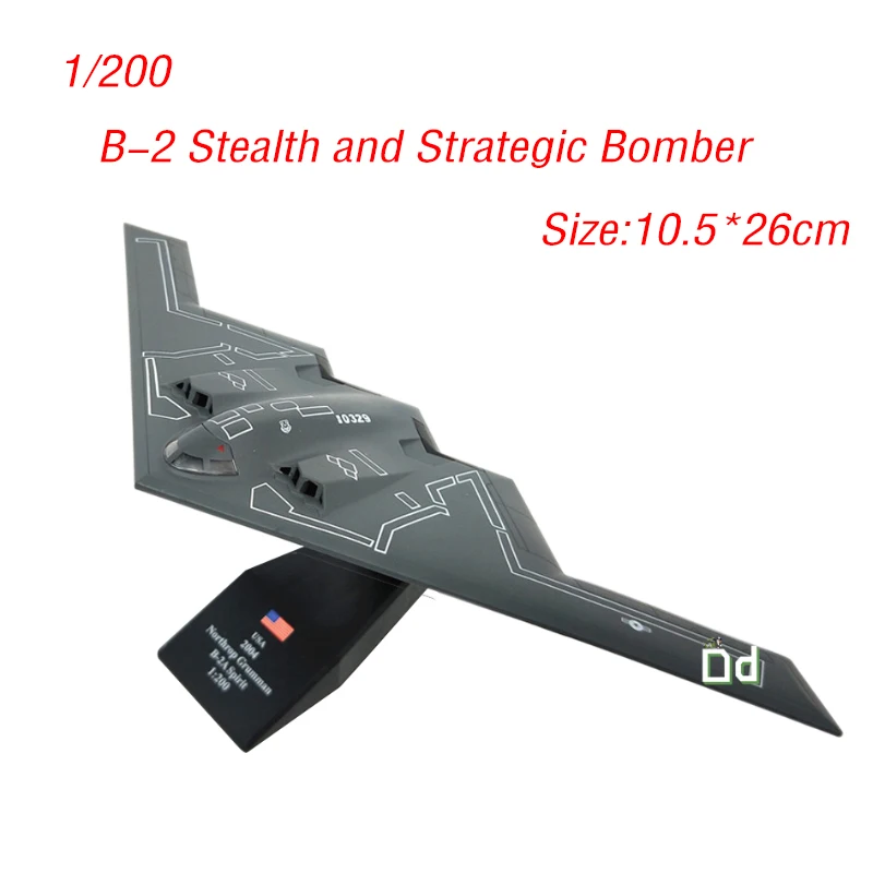 1:200 Diecast Airplane Model B-2 Spirit Strategic Bomber Alloy U.S. Air Force Static Display Adult Collection