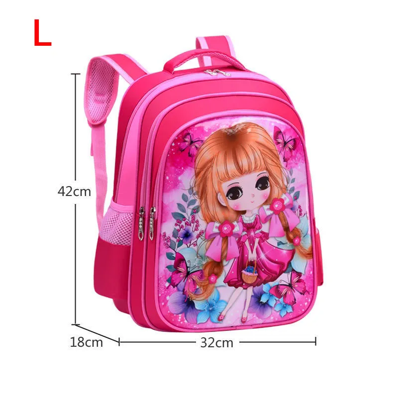 Cute Cartoon School Bag Girls Children School bag For Teenage Girl Orthopedic Princess Kids Backpack Large Capacity Backpack