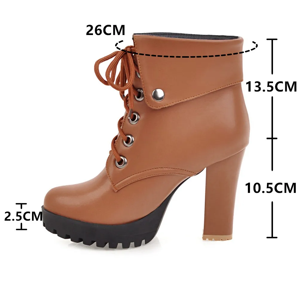 2024 Winter New High-Heeled Coarse Heel Platform Ankle Boots Frenulum Waterproof Thick Bottom White Women Ankle Boties Zapatos