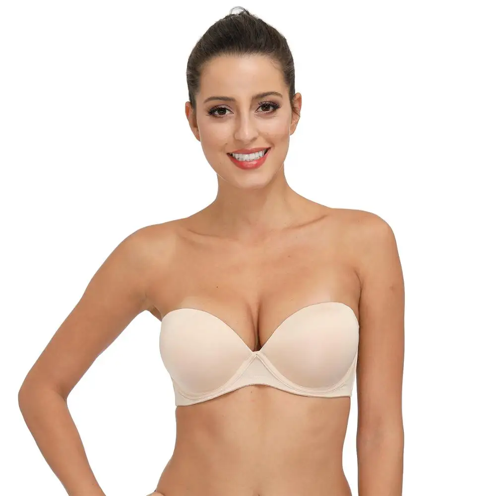 Novas Mulheres ALL-IN-ONE Ultra Push Up Bra Acolchoado Strapless Multiway Sutiãs Ajustado Alças Conversíveis Mergulhe Underwire Lingerie Sexy