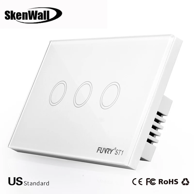 

US Standard 1/2/3 Gang Remote Switch Smart Control On-off for Smart Home Smart Wall Touch Switch Smart Lamp Switch