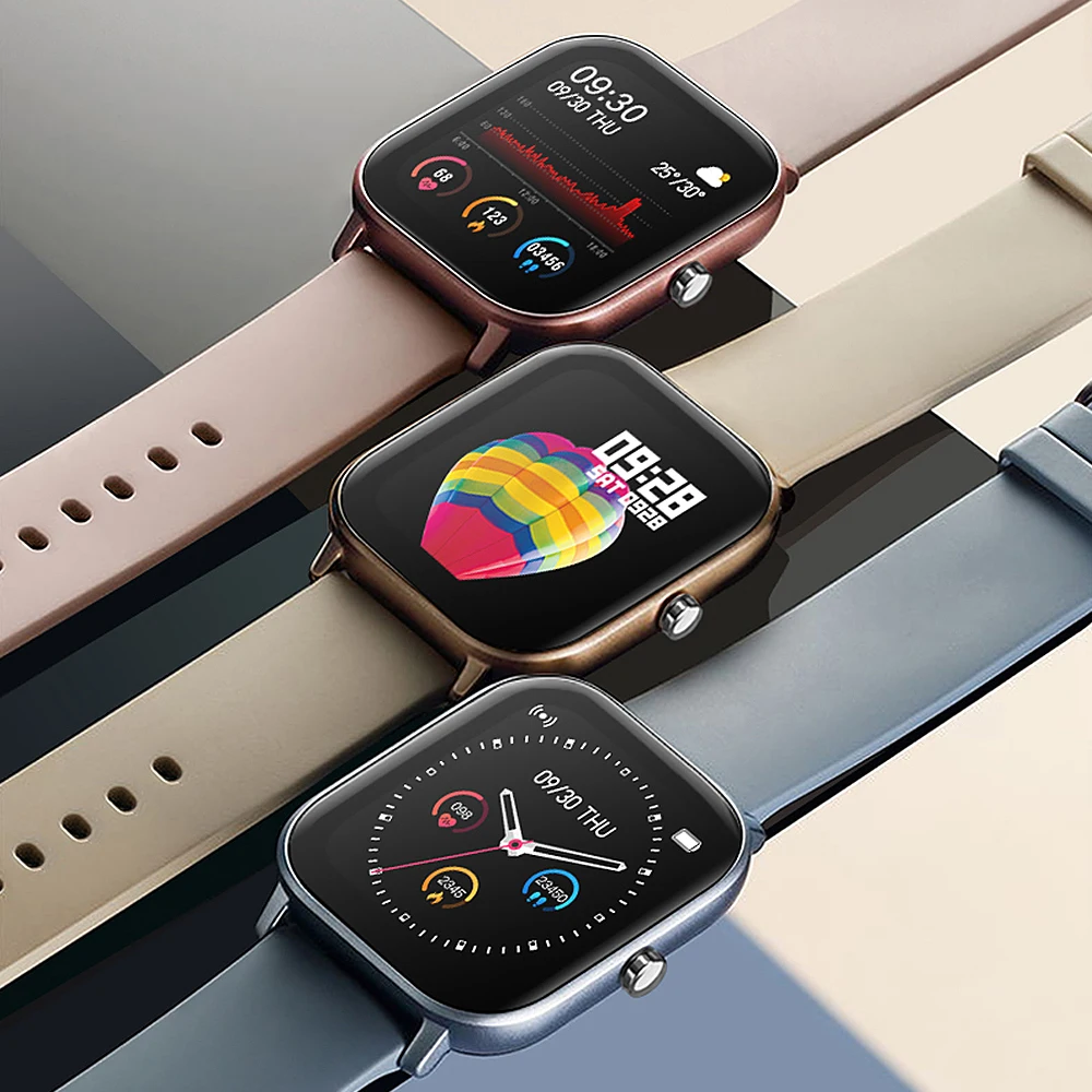 P8 1.4 Polegada relógio inteligente masculino de toque completo fitness rastreador pressão arterial relógio inteligente mulher gts smartwatch para android ios