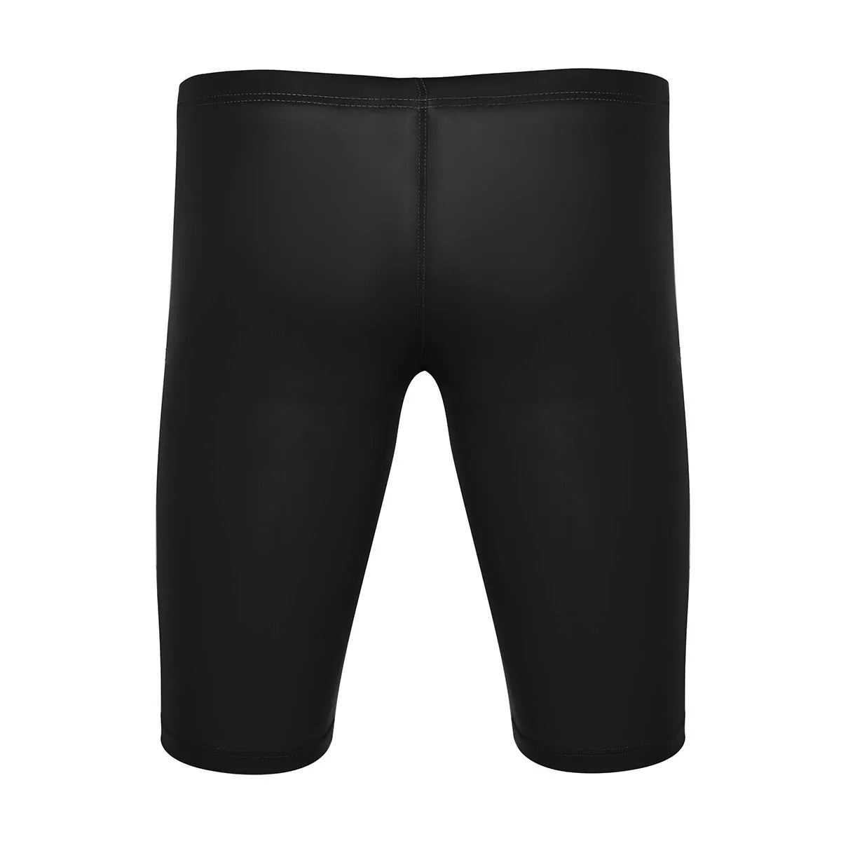 Strato di Base a compressione setosa da uomo Yoga Capris Bulge Pouch palestra sport pantaloncini sportivi collant costume da bagno mutande