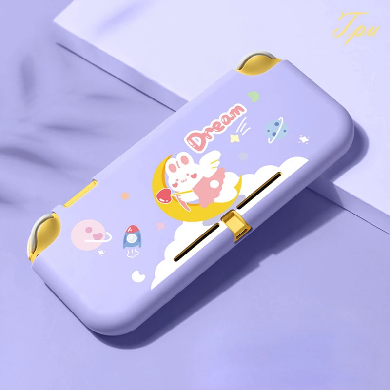 

Switch Lite Case Cute Cartoon Purple Pink Protective Shell Soft TPU Skin Cover for Nintendo Switch Lite Game Console Accessories