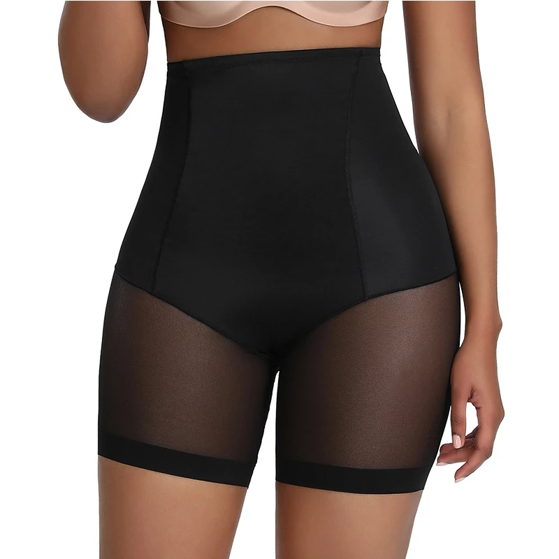 Women Fashion Black Slim High Waist Panties Shapewear Shorts Mesh Stitching Tummy Control Waist Shapers high Slimmer Panty