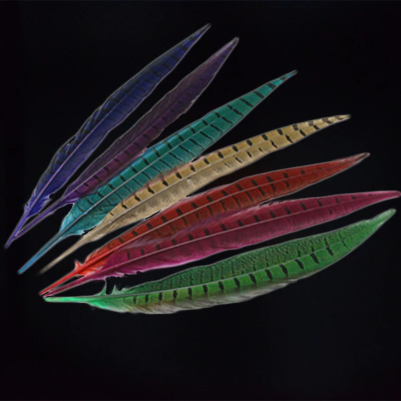 7optional colors fly tying pheasant tails 3pcs/set 35cm length soft breathable ringneck tail feathers nymph tails&legs&bodies