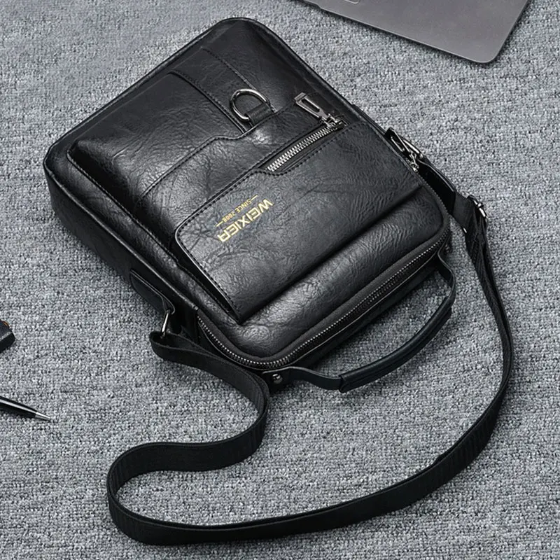 Men\'s Crossbody Bag Men Shoulder Bags Zippers Handbags Large Capacity Artificial Leather Bag For Male Messenger Tote Bags